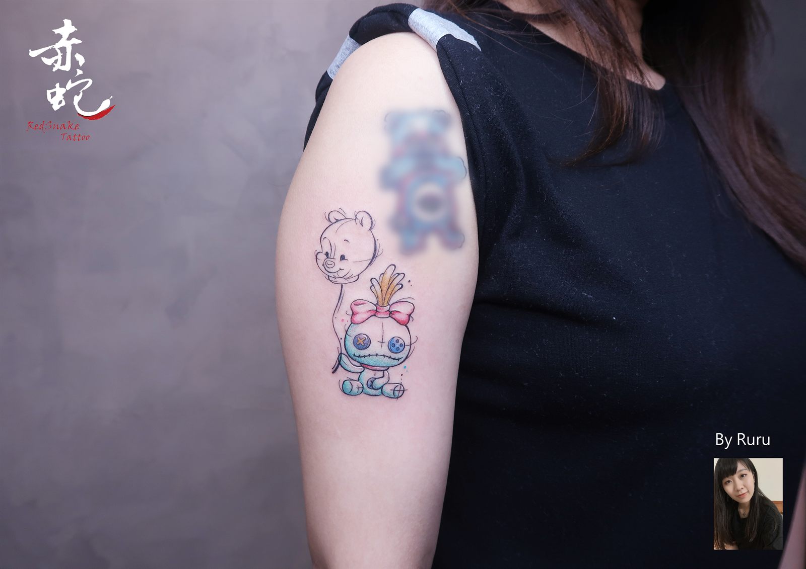 RURU 台中女刺青師 手臂 / 插圖 刺青作品 RedSnake Tattoo