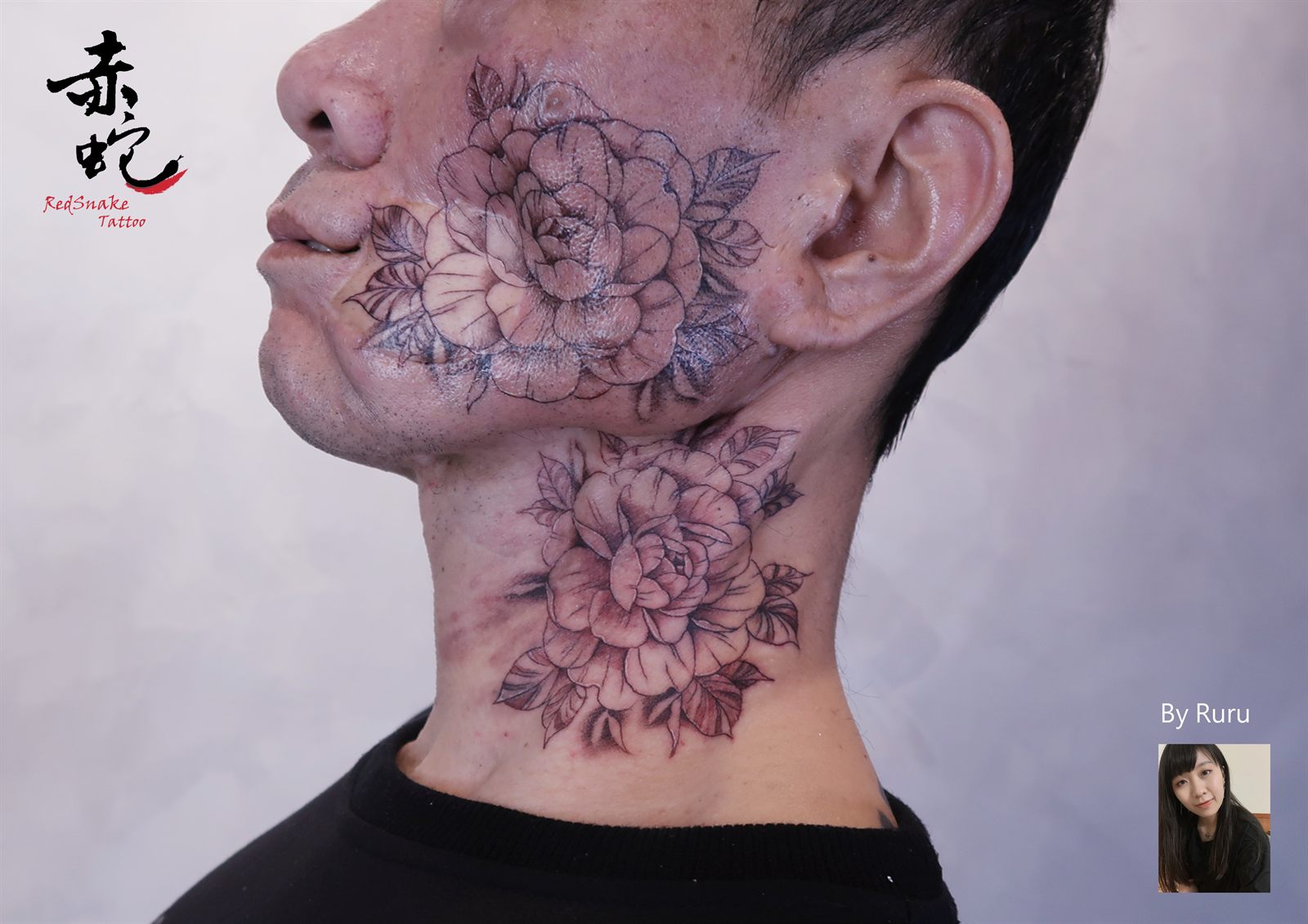 RURU 台中女刺青師 臉 / 插圖 刺青作品 RedSnake Tattoo