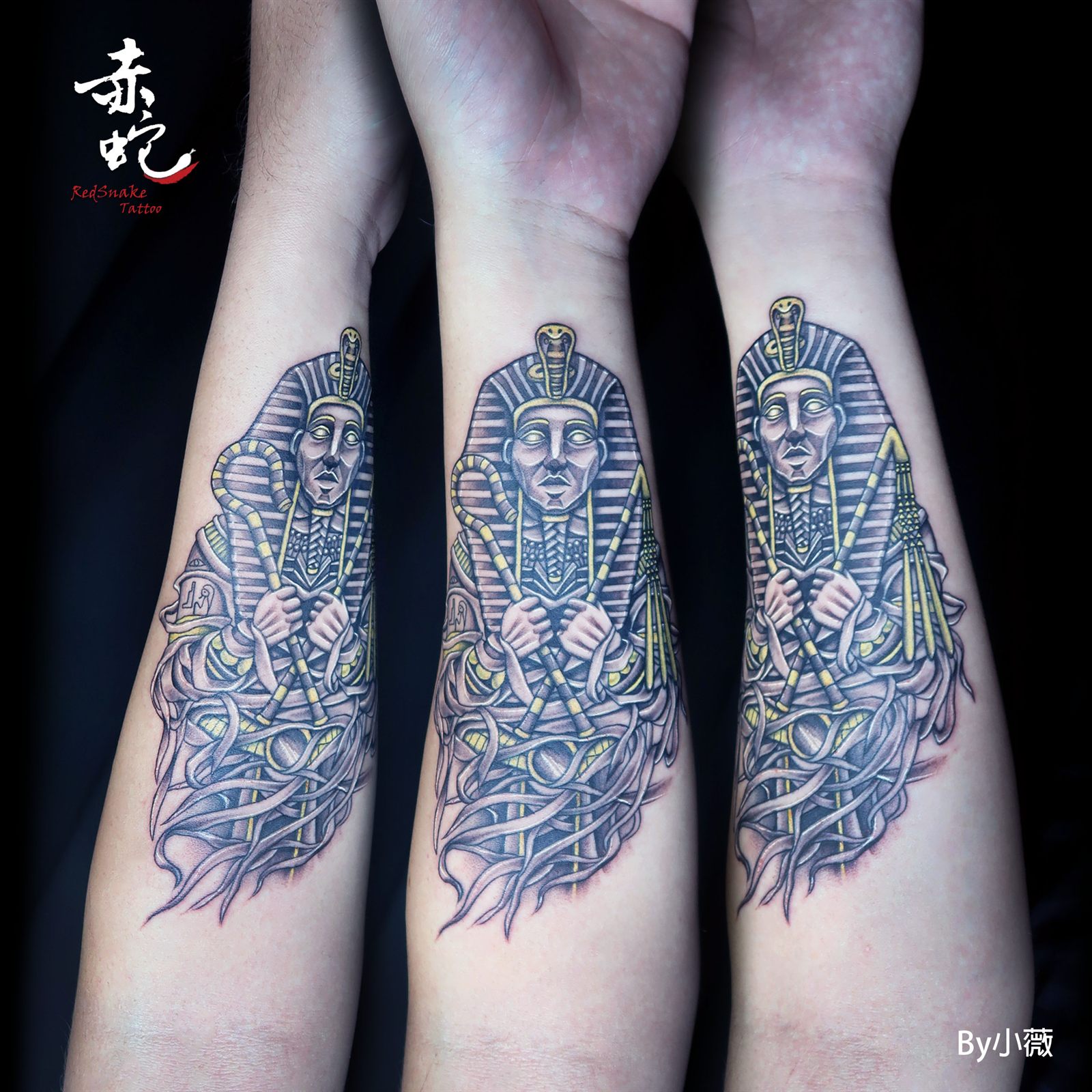 小薇 台中女刺青師 作品編號 308 刺青作品 RedSnake Tattoo