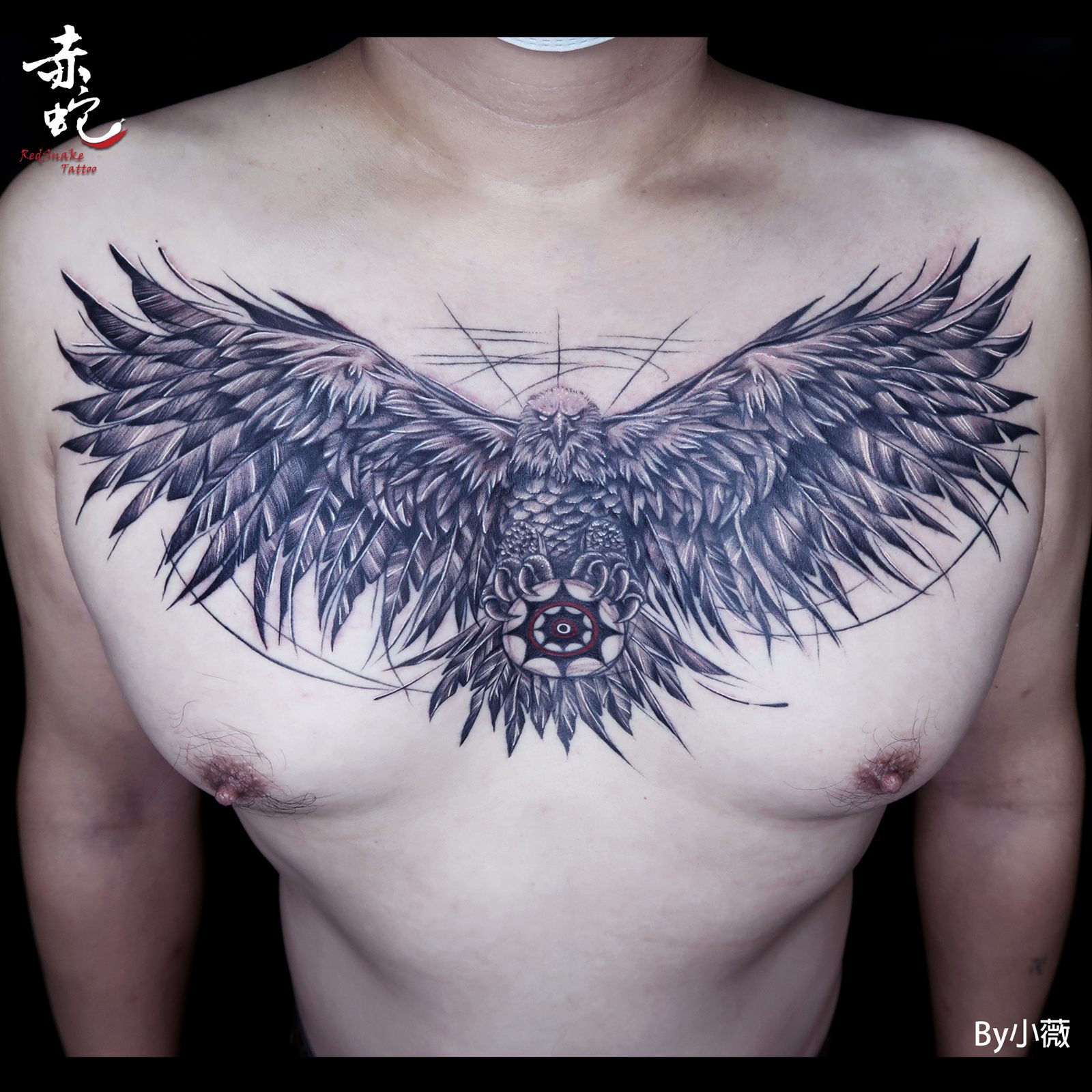 小薇 台中女刺青師 作品編號 312 刺青作品 RedSnake Tattoo