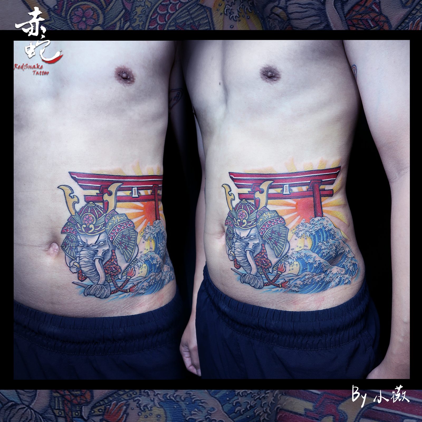 小薇 台中女刺青師 作品編號 317 刺青作品 RedSnake Tattoo