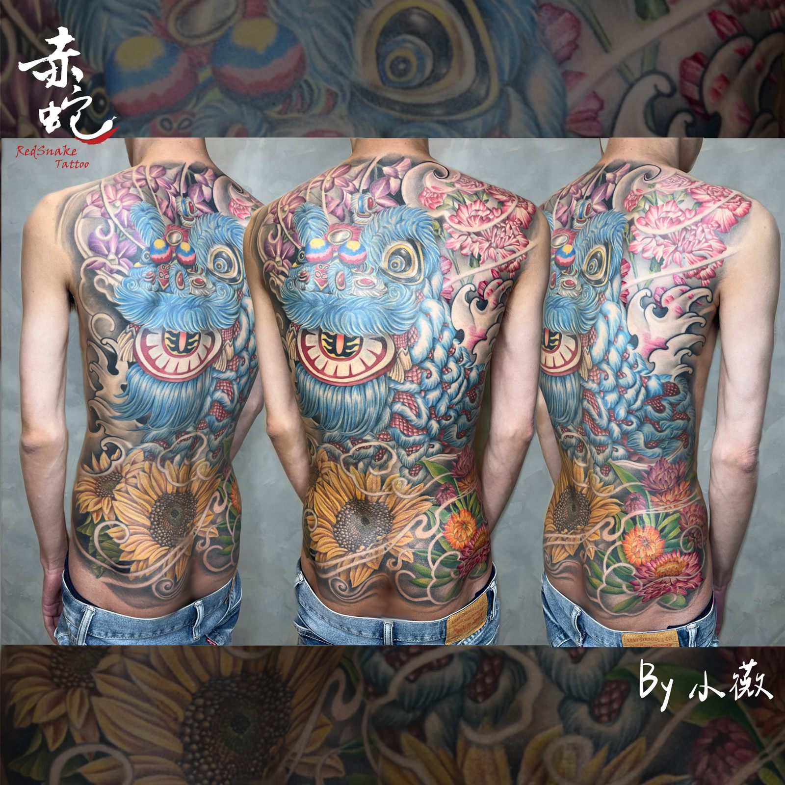 小薇 台中女刺青師 作品編號 319 刺青作品 RedSnake Tattoo