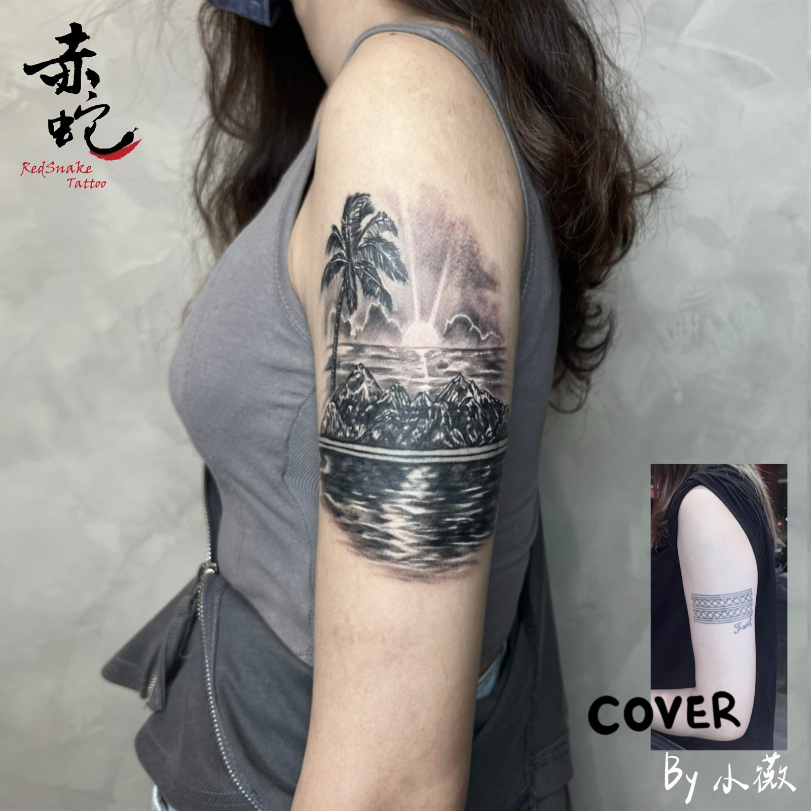 小薇 台中女刺青師 作品編號 323 刺青作品 RedSnake Tattoo
