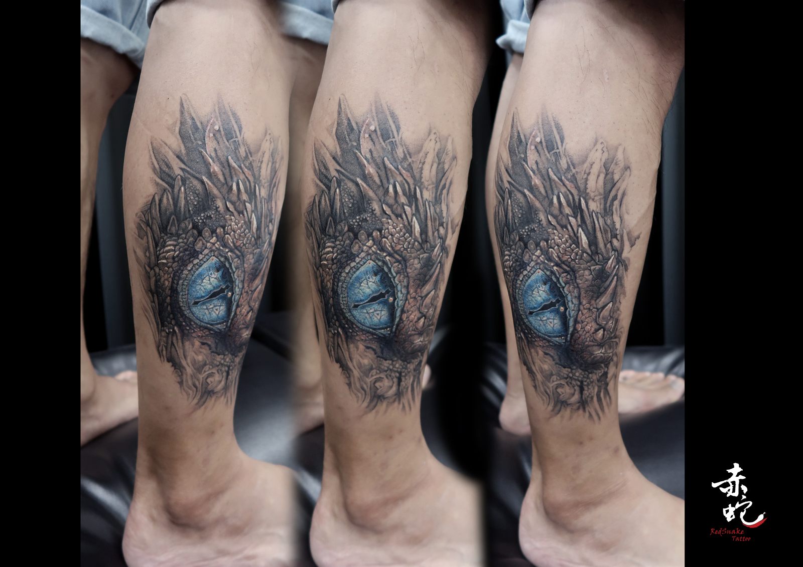 小YU 台中女刺青師 黑白 / 半彩 / 半彩 刺青作品 RedSnake Tattoo