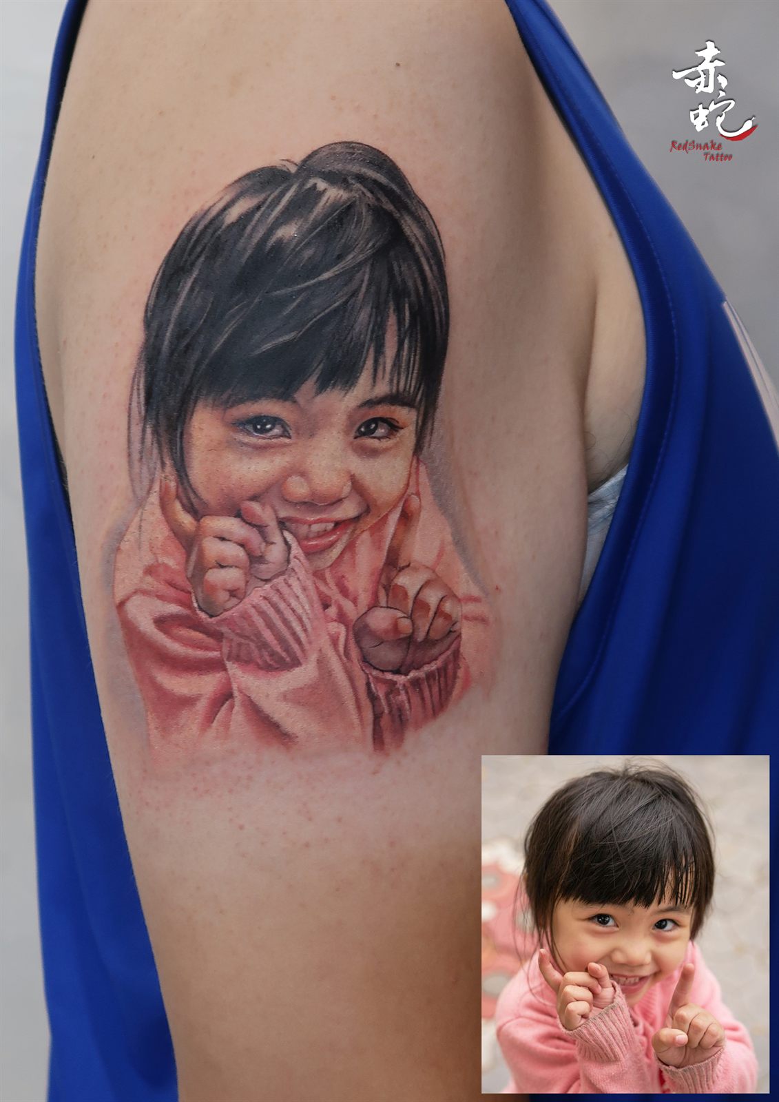小YU 台中女刺青師 寫實 / 肖像 / 彩色 刺青作品 RedSnake Tattoo