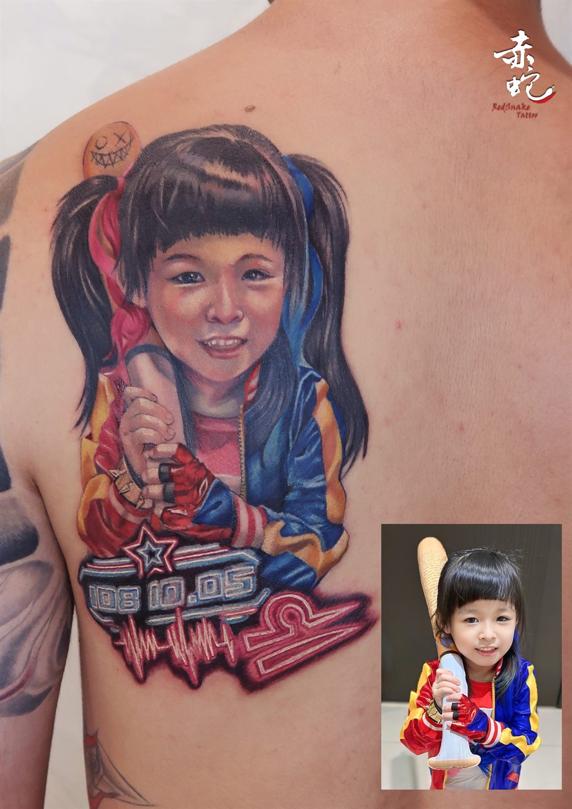 小YU 台中女刺青師 寫實 / 肖像 / 彩色 刺青作品 RedSnake Tattoo