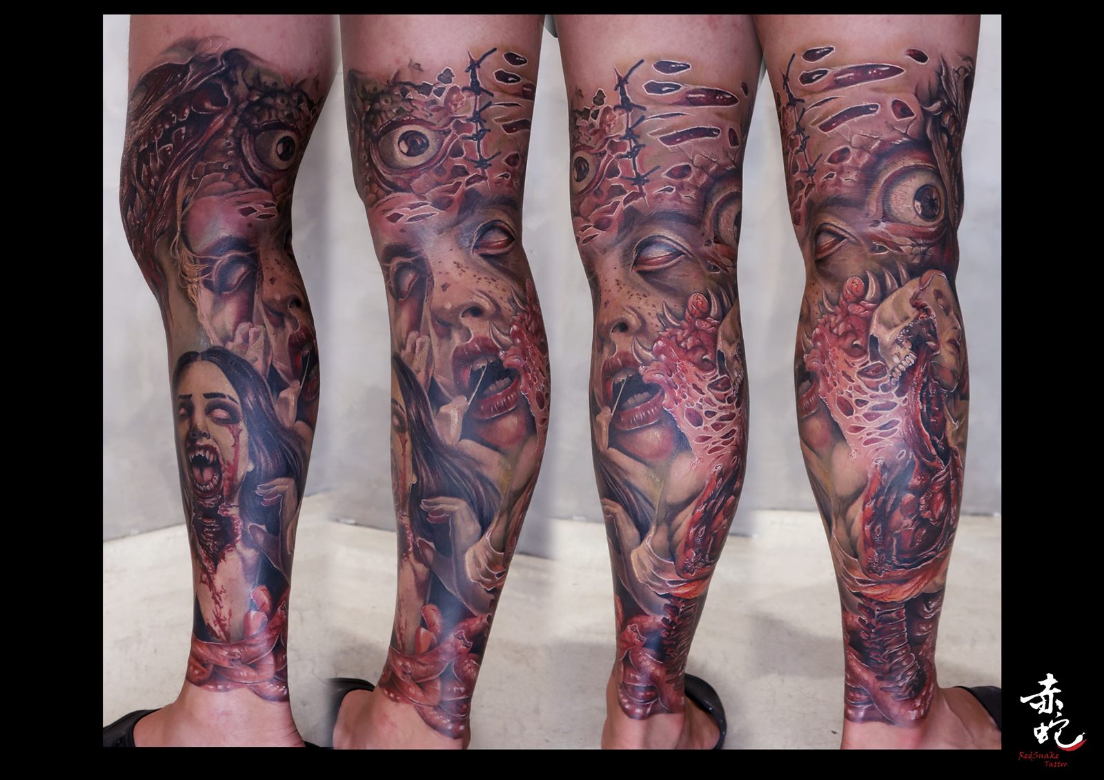 小YU 台中女刺青師 肖像 / 寫實 / 彩色 刺青作品 RedSnake Tattoo
